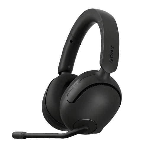 Die Sony Inzone H5 Over-Ear noise-cancelling Kopfhörer sind einzeln, in Schwarz zu sehen.