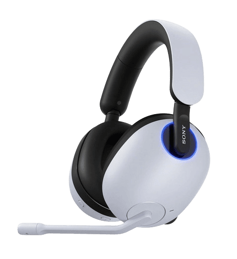 Die Sony Inzone H9 Over-Ear Kopfhörer sind in weiß, einzeln zu sehen.