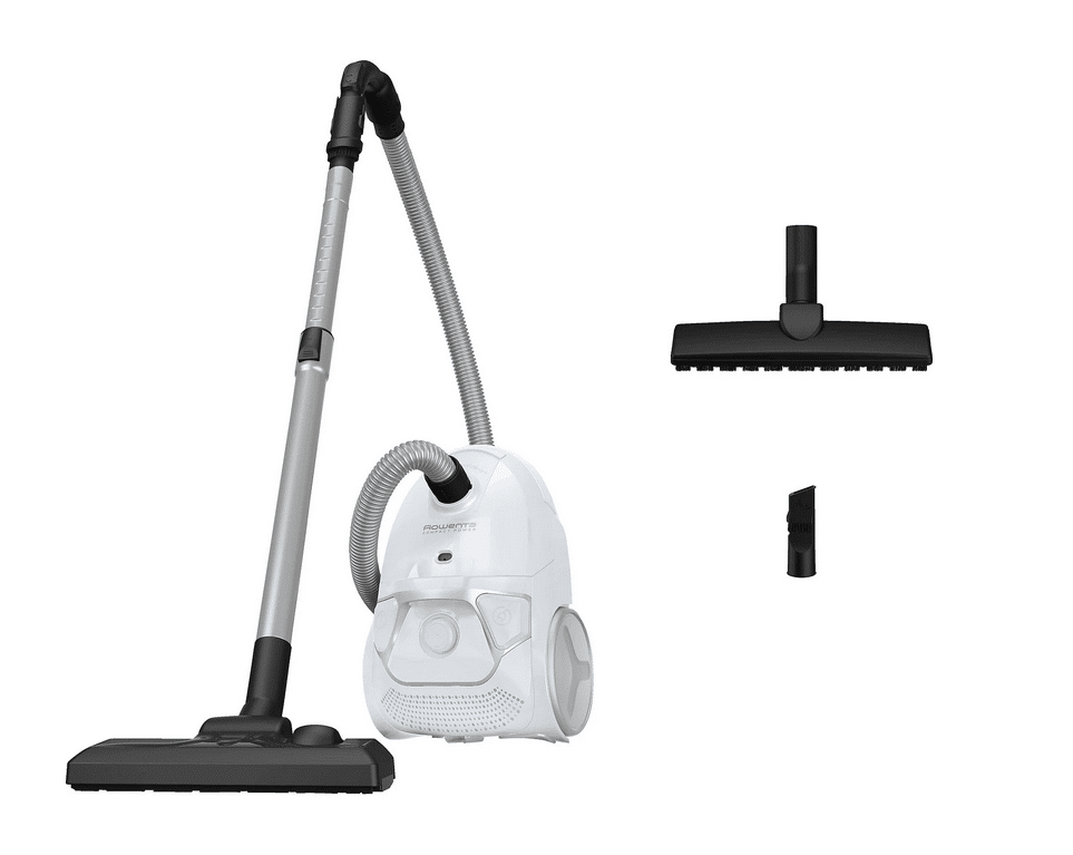Der Rowenta RO3957 Compact Power Staubsauger ist einzeln zu sehen.