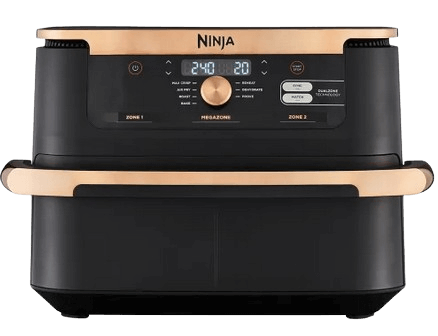 Der Shark Ninja Foodi FlexDrawer Heißluftfritteuse – AF500EUDBCP in der Einzelaufnahme.