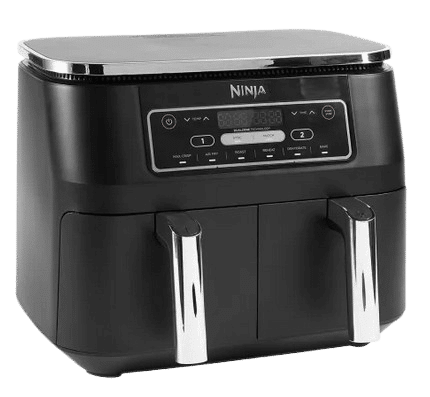 Die Ninja Foodi Dual Zone Heißluftfritteuse AF300EU ist einzeln zu sehen.