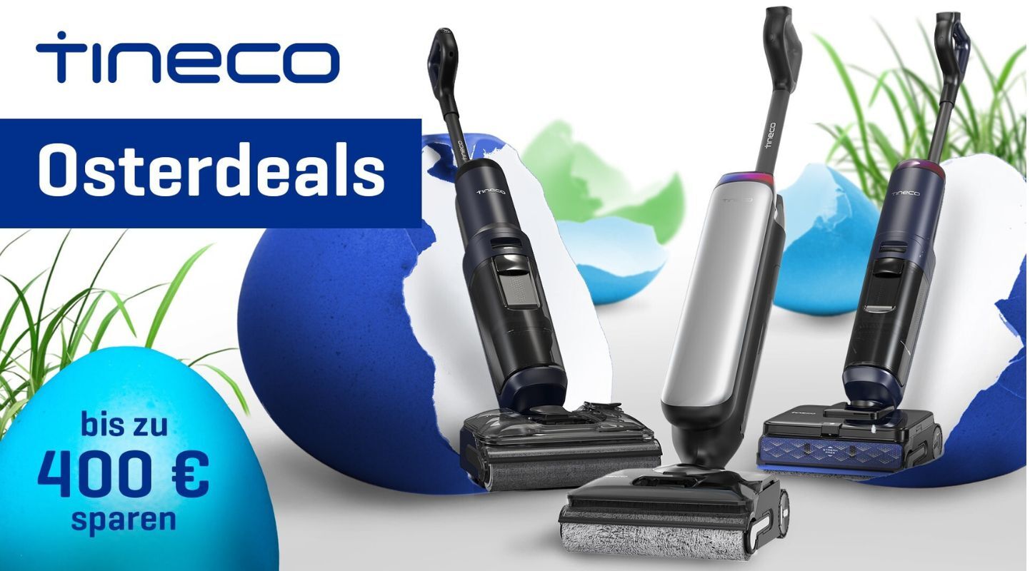 Tineco Floor One S9 Artist Premium, S7 Max Pro und S7 Stretch Wischsauger im Oster-Deal – meistgekaufte Wischsauger von Tineco jetzt bis zu 50 % günstiger und bis zu 400 Euro sparen
