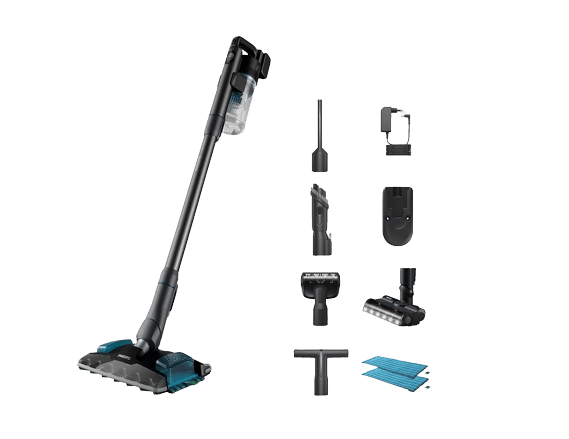 Der Philips Aqua Plus Akkuwischsauger.