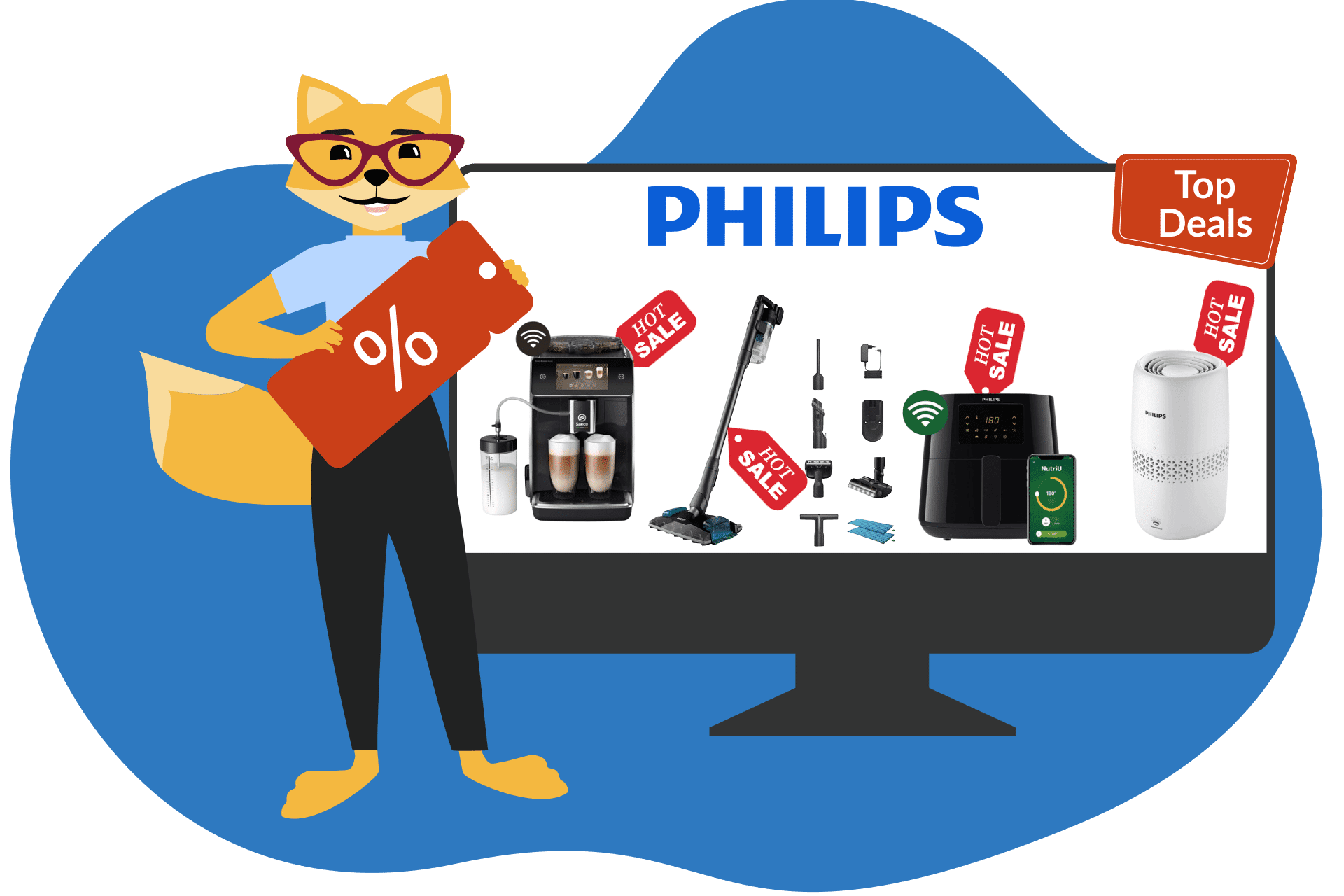 Verschiedene Philips Produkte sind im Angebot.