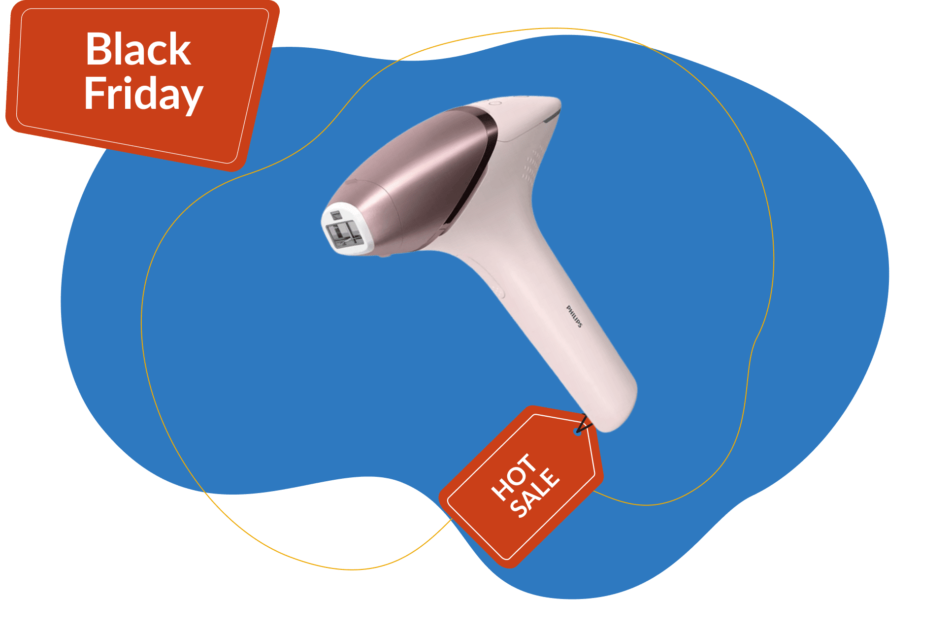 Philips Lumea Prestige Haarentfernungsgerät ist in der Nahaufnahme zu sehen