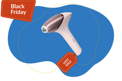 Philips Lumea Prestige Haarentfernungsgerät ist in der Nahaufnahme zu sehen