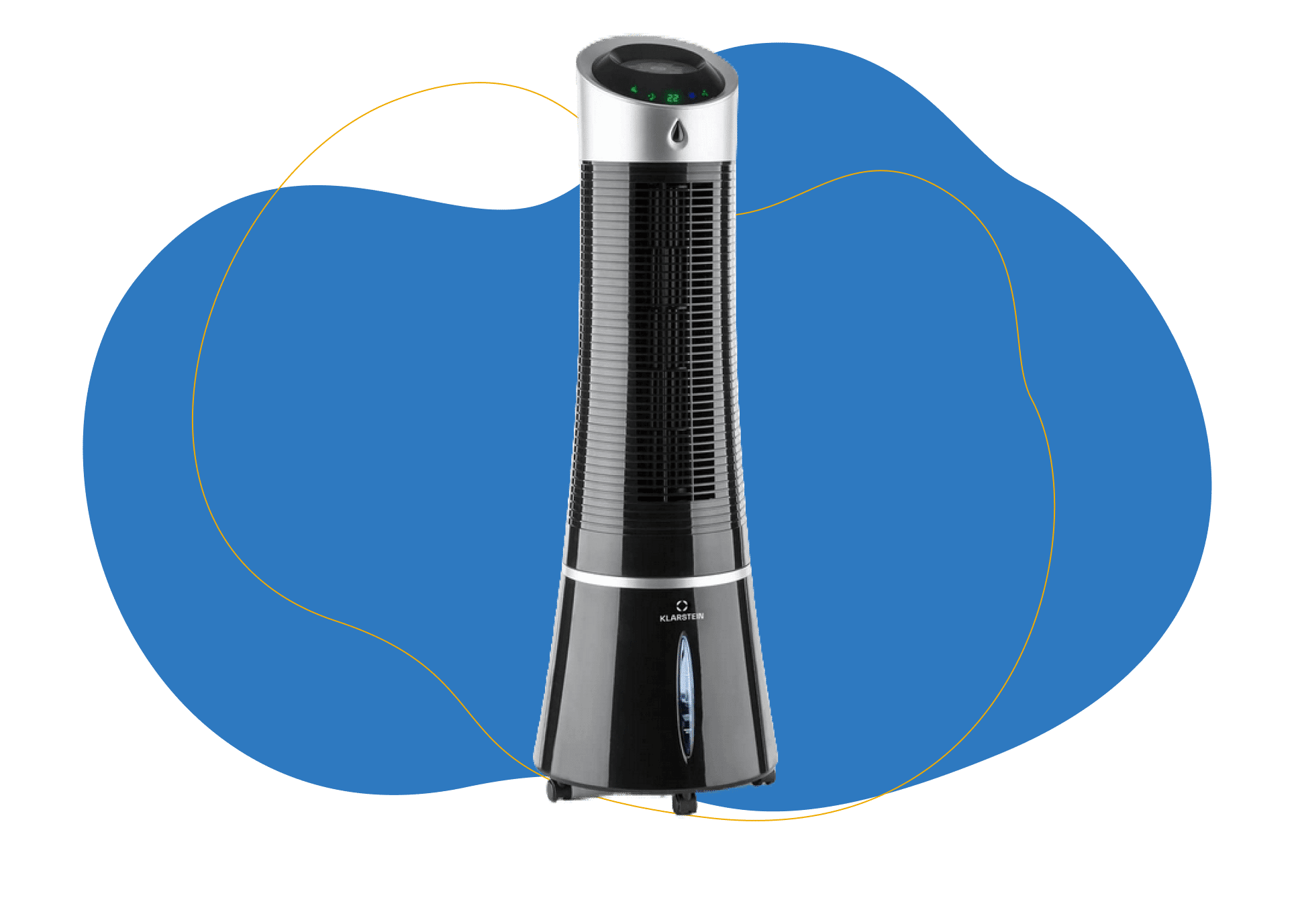 Die Klarstein Skyscraper Ice Smart Klimaanlage ohne Abluftschlauch.