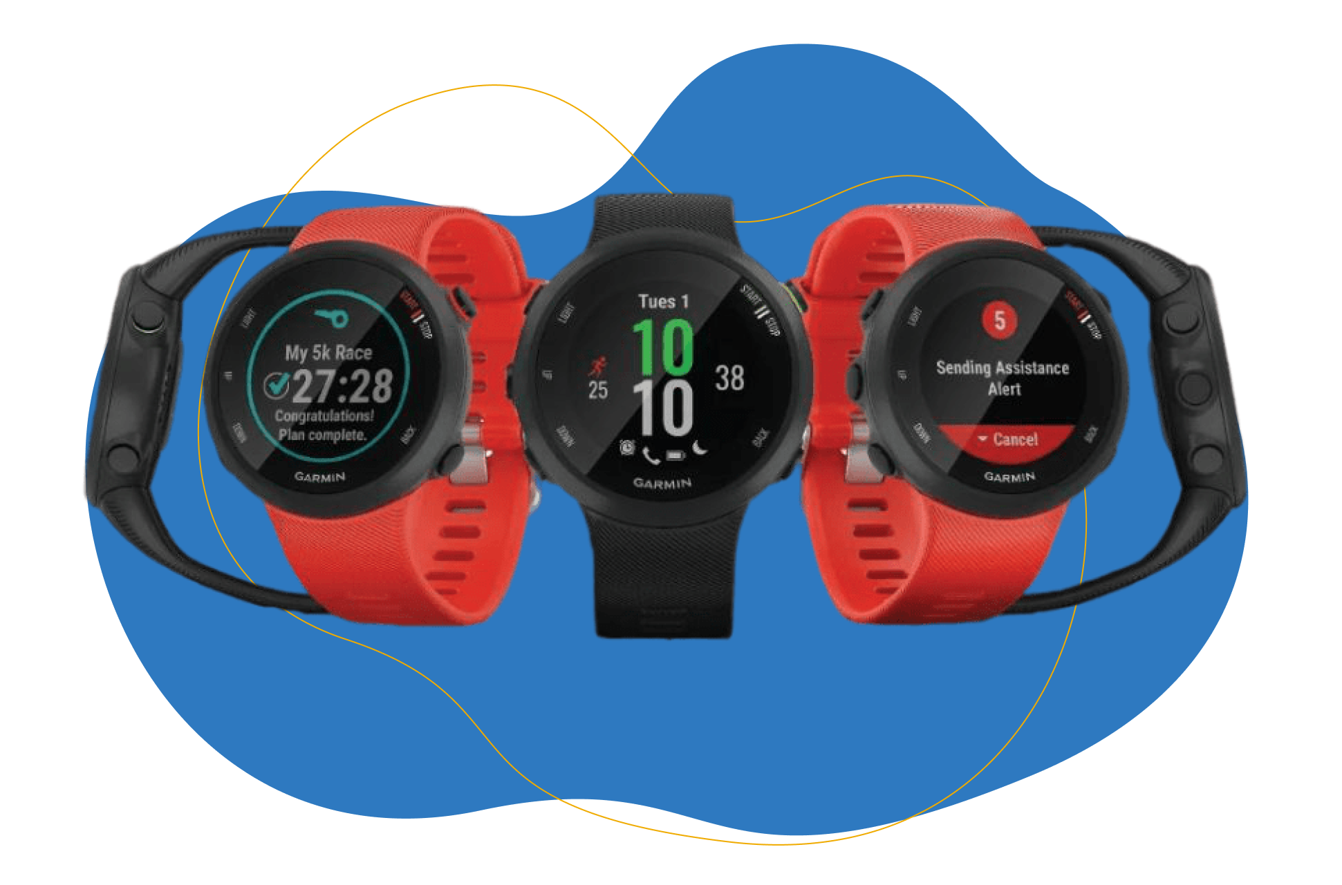 Man sieht die Garmin Forerunner 45.