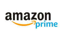 Amazon Prime Logo ist vor einem weißen Hintegrund zu sehen.