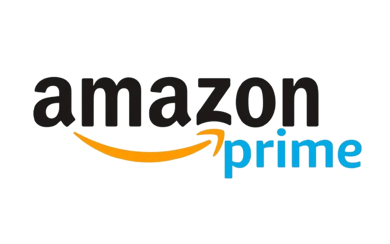 Amazon Prime Logo ist vor einem weißen Hintegrund zu sehen.
