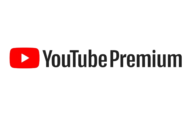 YouTube Premium Logo ist vor einem weißen Hintergrund zu sehen.