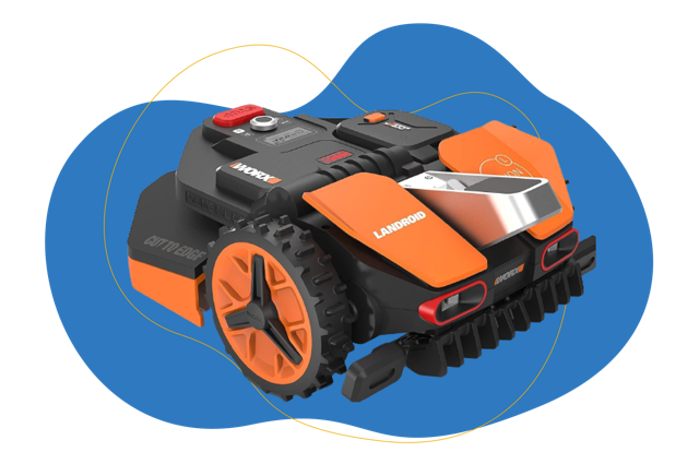 Worx Landroid Vision L1300 Mähroboter ohne Draht in Schwarz und Orange