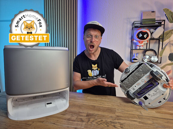 Narwal Flow Wisch- und Saugroboter mit Station bei Smart-Home-Fox im Test.