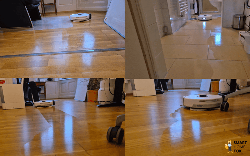 Der Narwal Freo Z Ultra wischt den Boden in der Wohnung.