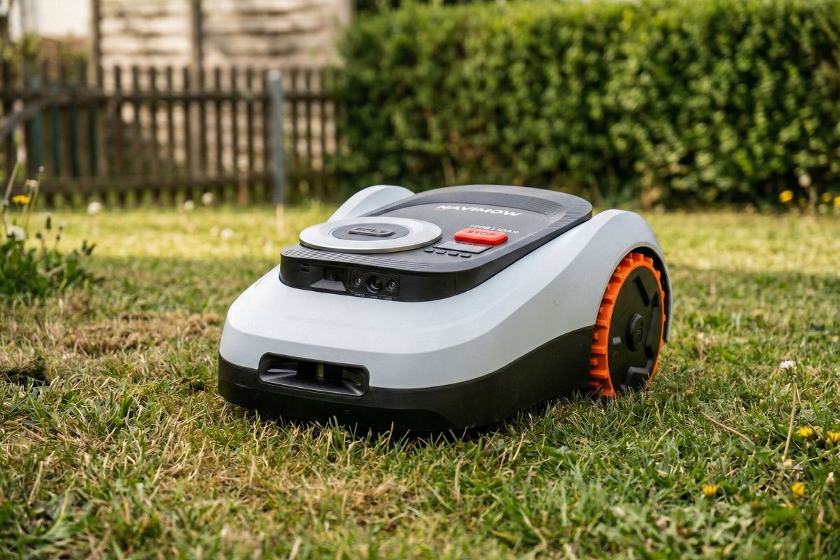 Der Segway Navimow i208 LiDAR Mähroboter im Smart Home Fox Test 2026. Mäht ohne Kabel und ohne RTK-Antenne.