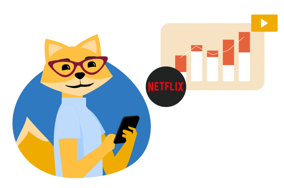 Grafik mit Smart Home Fox und Statistik