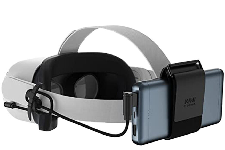 Powerbank-Befestigungsgurt an Oculus Quest 2 Headband