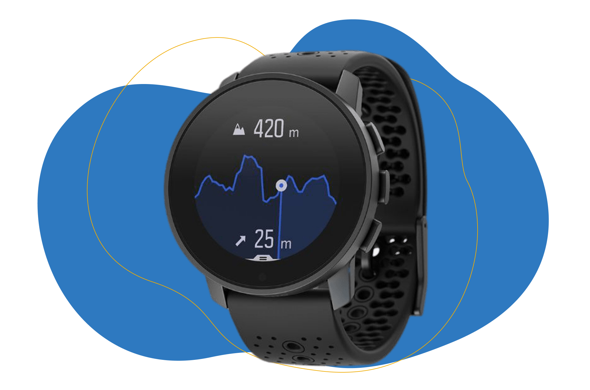 Man sieht die Suunto 9 Peak Smartwatch.
