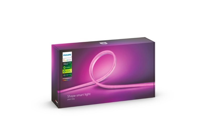 Man sieht den Outdoor Lightstrip von Philips Hue.