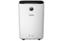 Der Philips AC 3829/10 Series 3000i  2 in 1 Luftreiniger und Luftbefeuchter steht vor einem weißen Hintergrund