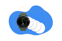 Man sieht die Displayschutzfolie für die Polar Grit X Pro.