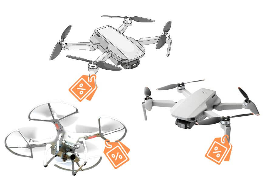 Verschiedene DJI Drohnen Modelle sind am Prime Day mit Rabattschildchen heruntergesetzt