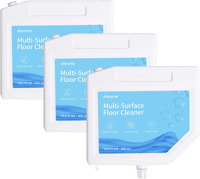 3 Flaschen des Reinigers für den Dreame L10s Ultra sind vor einem weißen Hintergrund zu sehen.