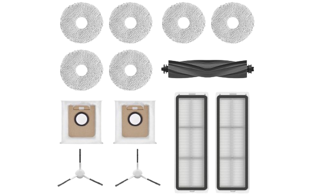 Originale Ersatzteile für Dreame Saugroboter sind zu sehen.