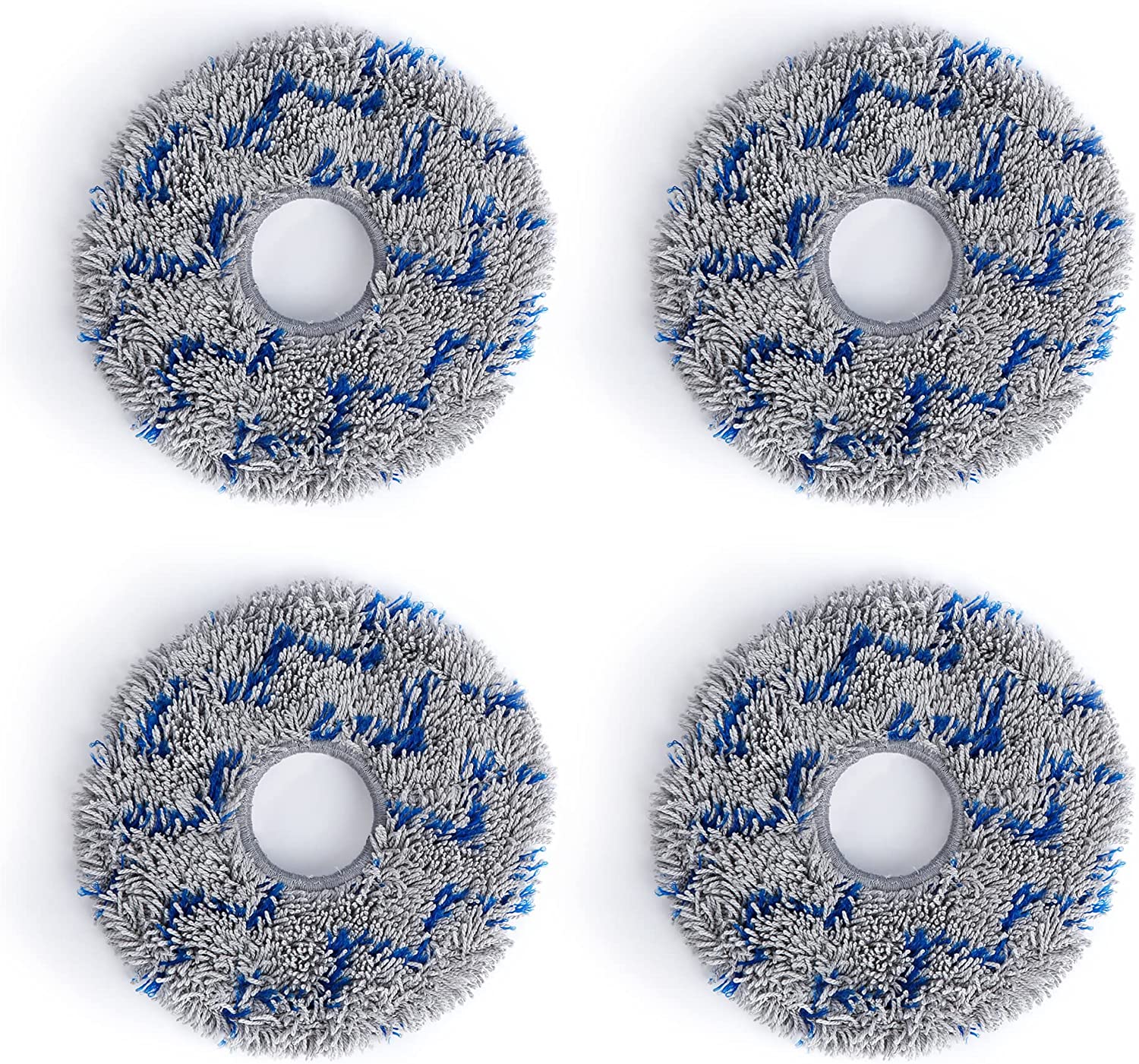 4 Wischmopps für den Ecovacs Deebot X1 Roboter sind vor einem weißen Hintergrund zu sehen.