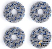 4 Wischmopps für den Ecovacs Deebot X1 Roboter sind vor einem weißen Hintergrund zu sehen.