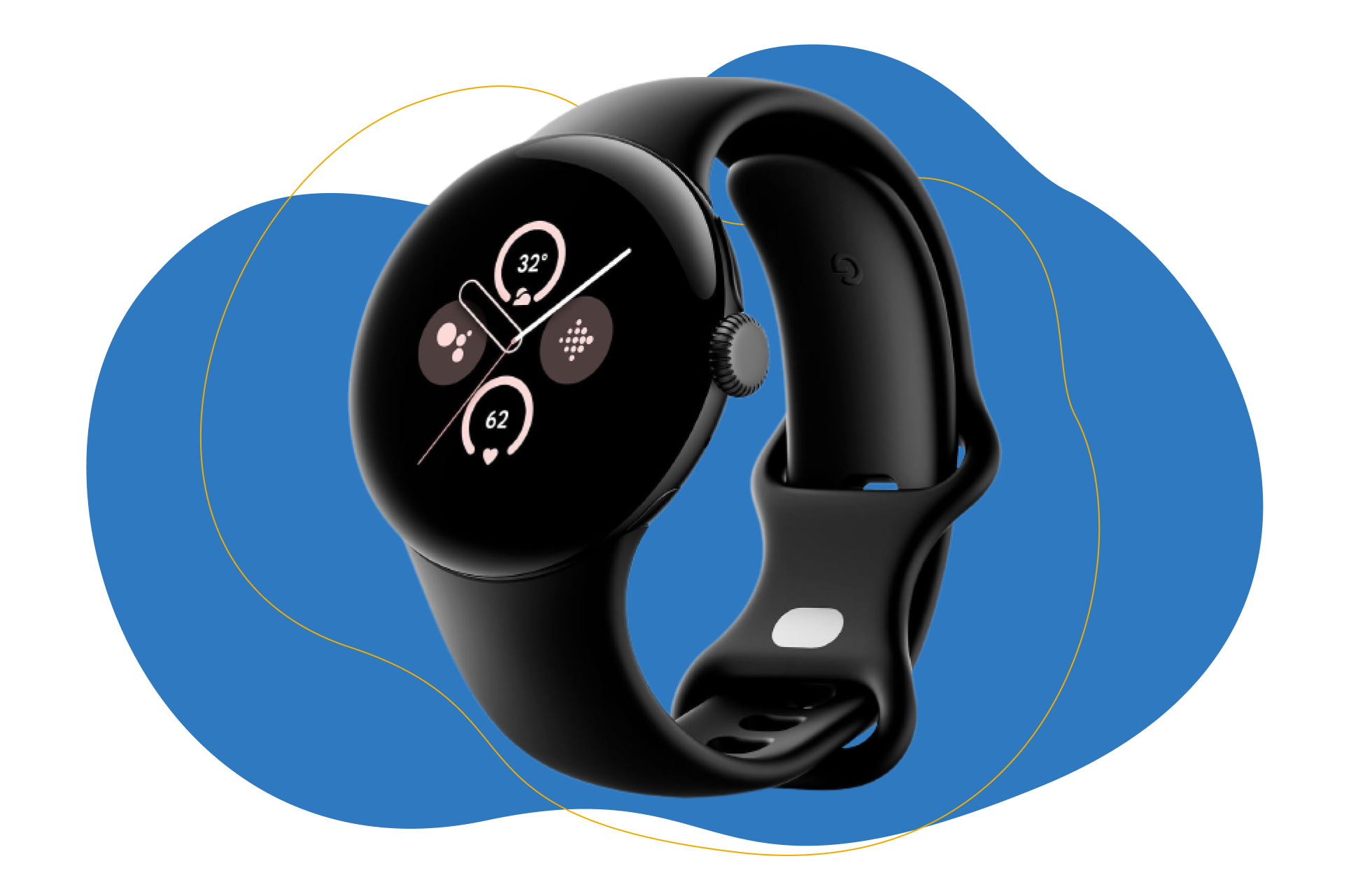 Google Pixel Watch 2 in schwarz