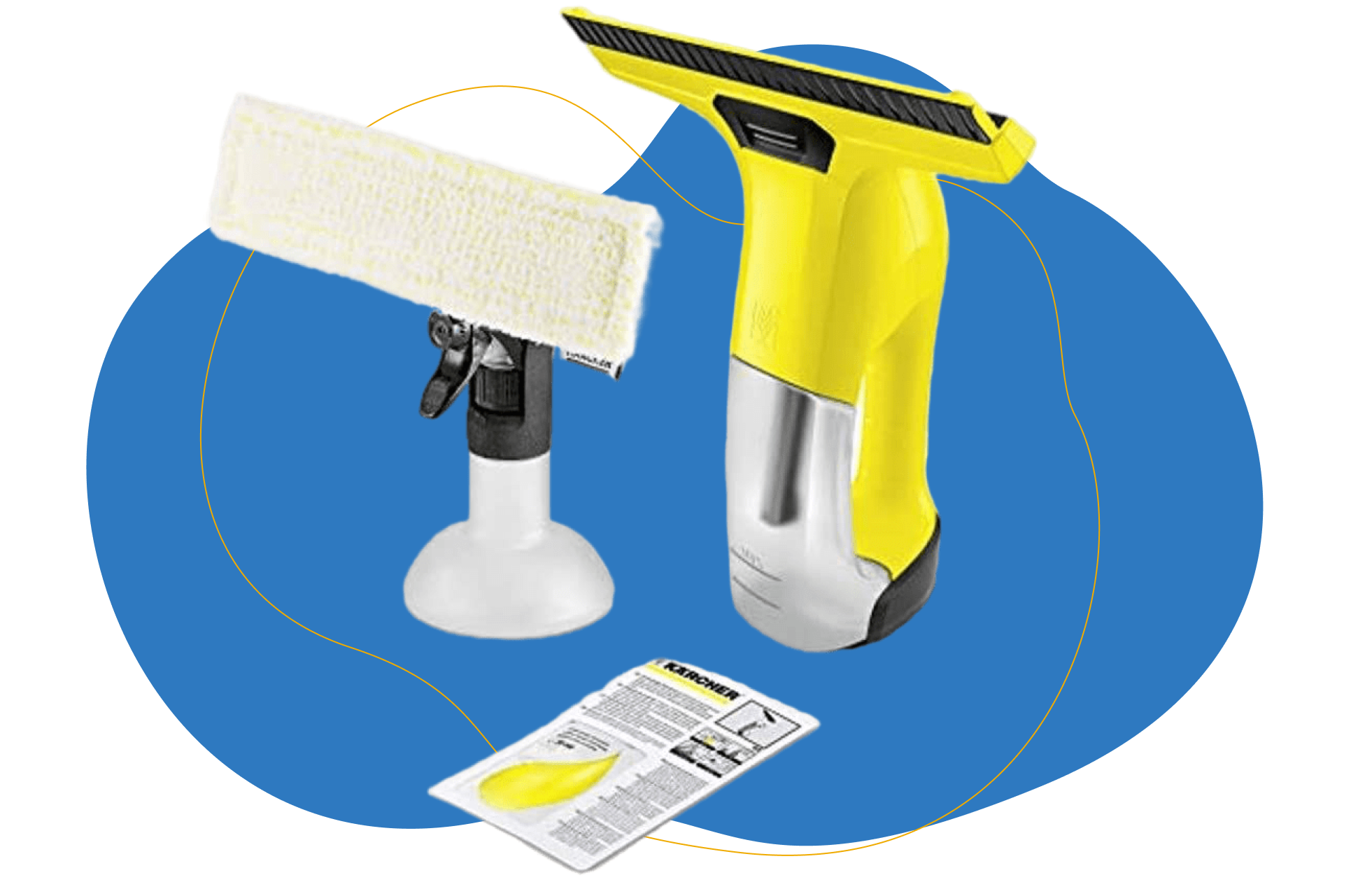 Kärcher WV 6 Plus Akku-Fenstersauger ist vor einem weissen Hintergrund zu sehen
