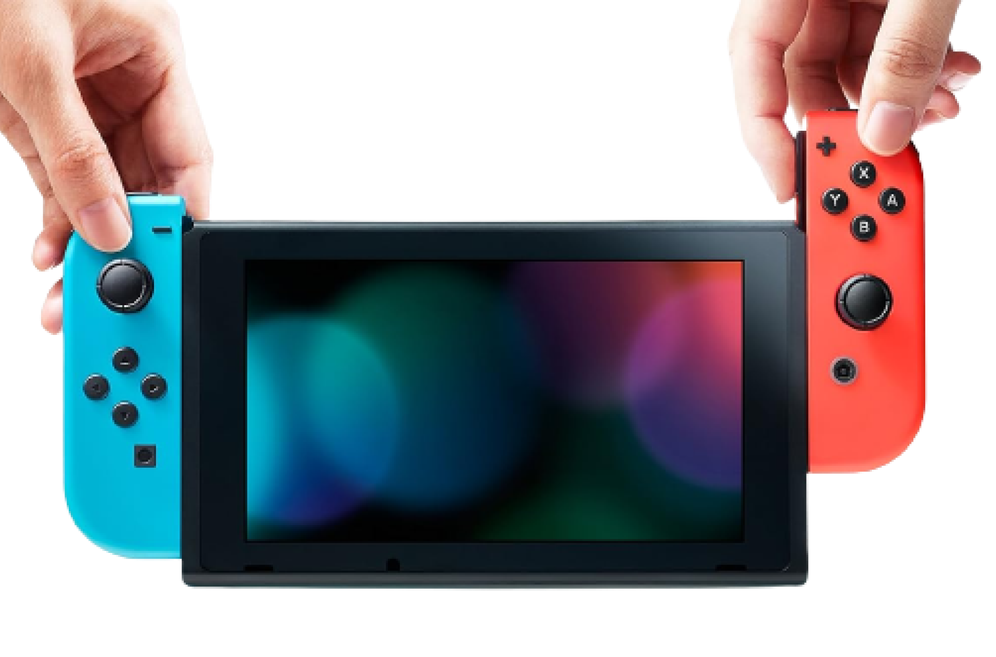 Nintendo Switch mit 2 Händen