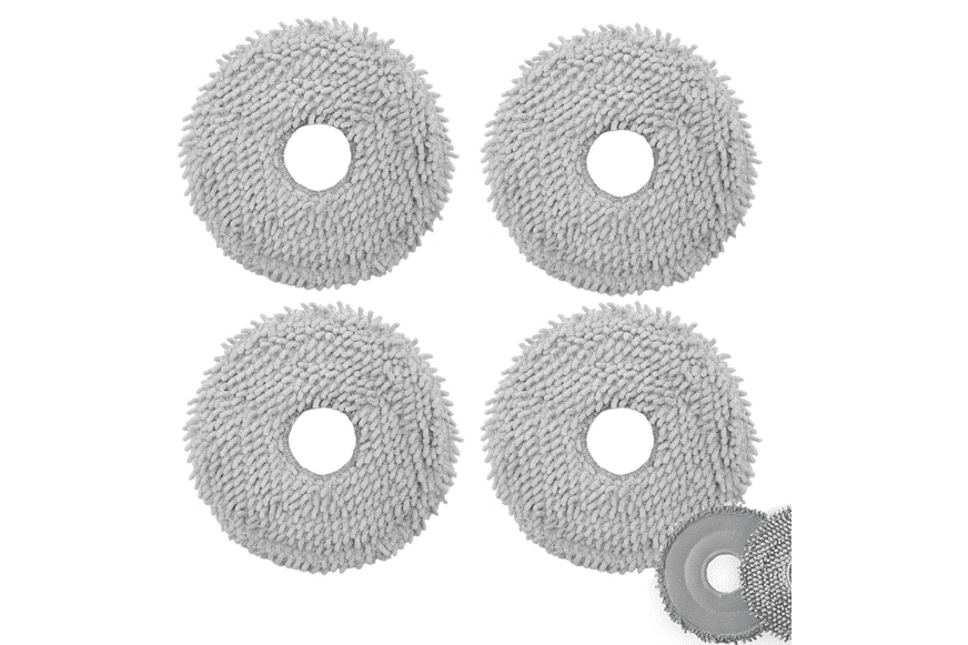 Die Wischmopps des Roborock Q Revo sind vor einem weißen Hintergrund zu sehen.