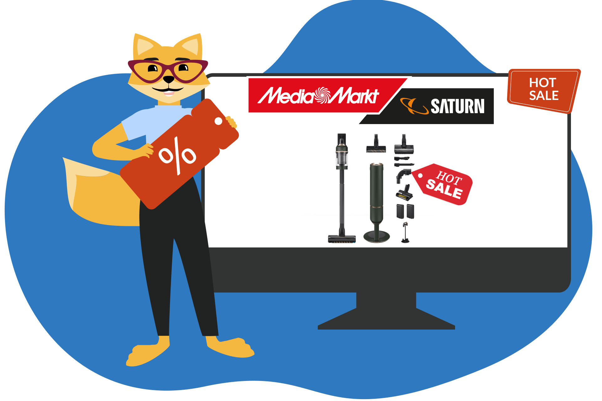 Samsung Akkusauger Rabattaktion von MediaMarkt ist zu sehen.