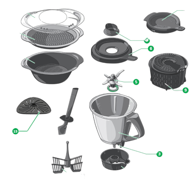 Thermomix Zubehör ist zu sehen.