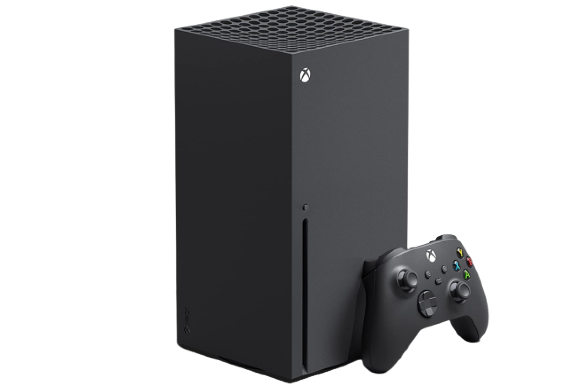 Xbox Series X und Controller in Schwarz