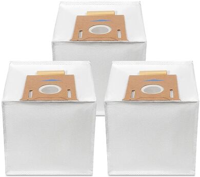 3 Staubbeutel für die Yeedi Vac Station sind vor einem weißen Hintergrund zu sehen.