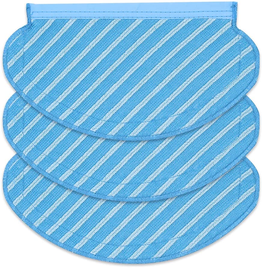 3 Wischtücher für Sag-Wisch-Roboter der Yeedi Vac Serie sind vor einem weißen Hintergrund zu sehen.