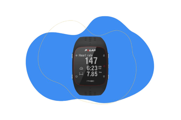 Man sieht die Polar M430.