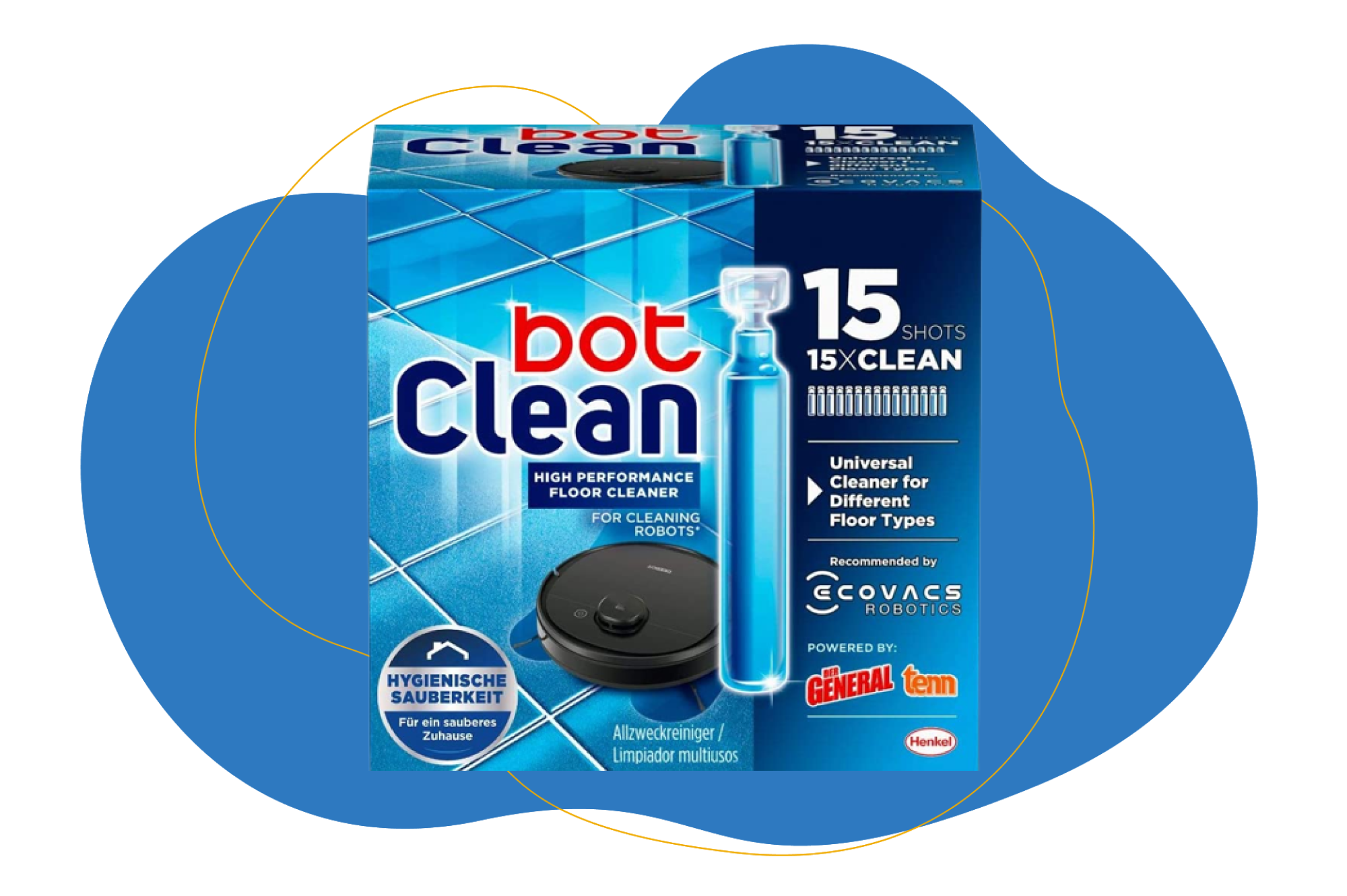 Die Botclean Verpackung ist in der Nahaufnahme zu sehen