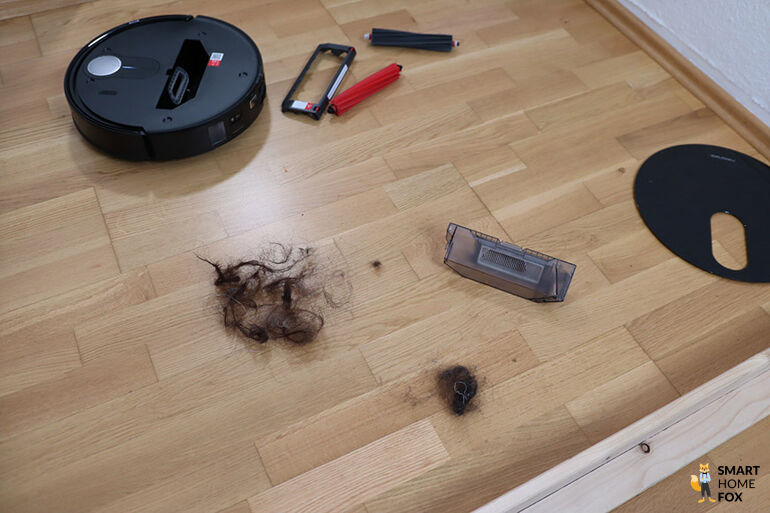 Roborock QRevo nach dem Haartest