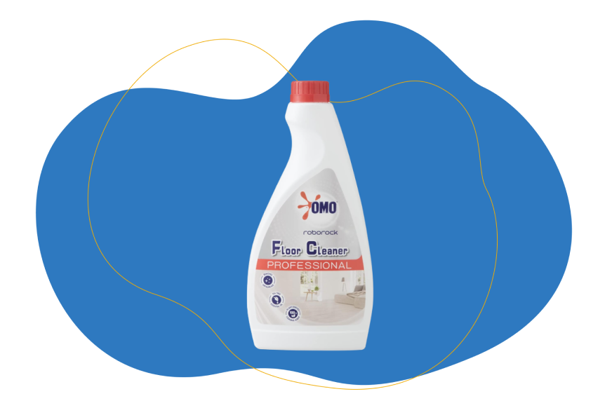 Roborock Bodenreiniger auf blauem Hintergrund