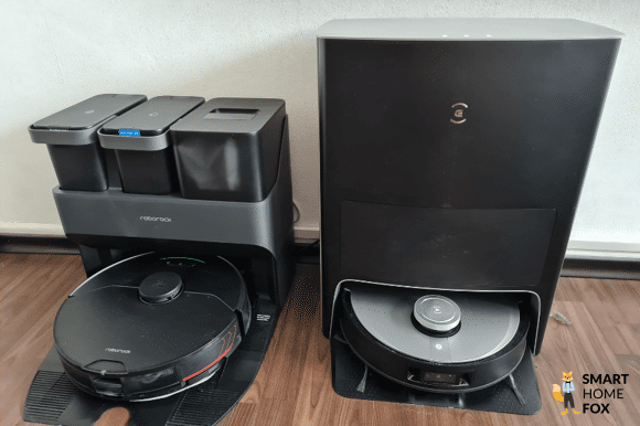 Ecovacs Deebot X1 OMNI vs. Roborock S7 MaxV Ultra sind im großen Vergleich nebeneinander zu sehen