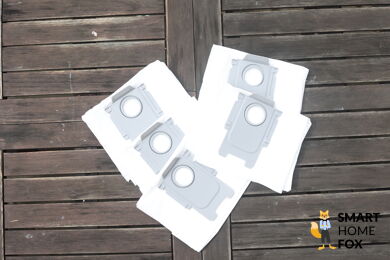 5 Staubbeutel für die Absaugstation des Roborock sind zu sehen