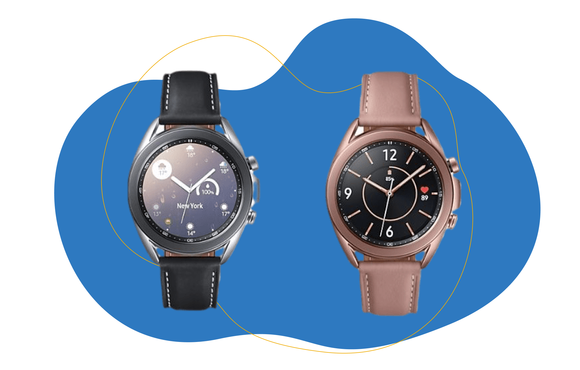 Man sieht die Samsung Galaxy Watch 3.