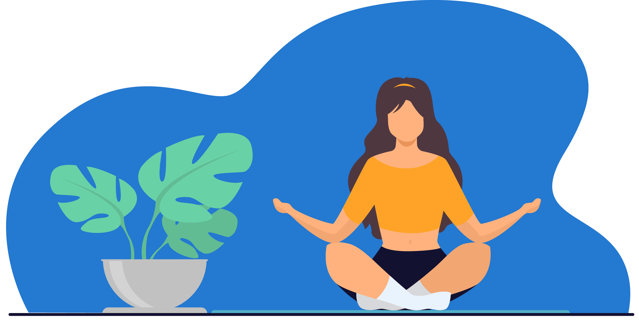 Man sieht eine Person, die gerade meditiert.