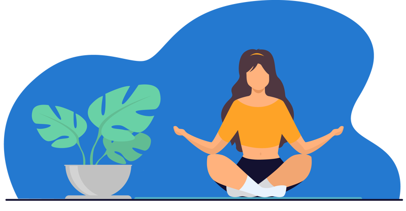 Man sieht eine Person, die gerade meditiert.