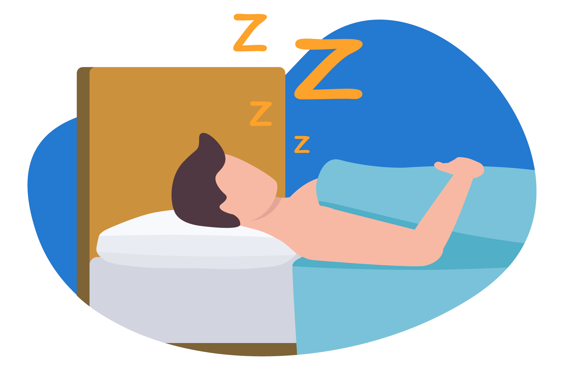 Man sieht eine schlafende Person.