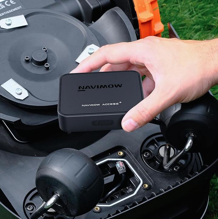 Das Navimow externes Access+ 4G Modu für zusätzlichen Diebstahlschutz.l